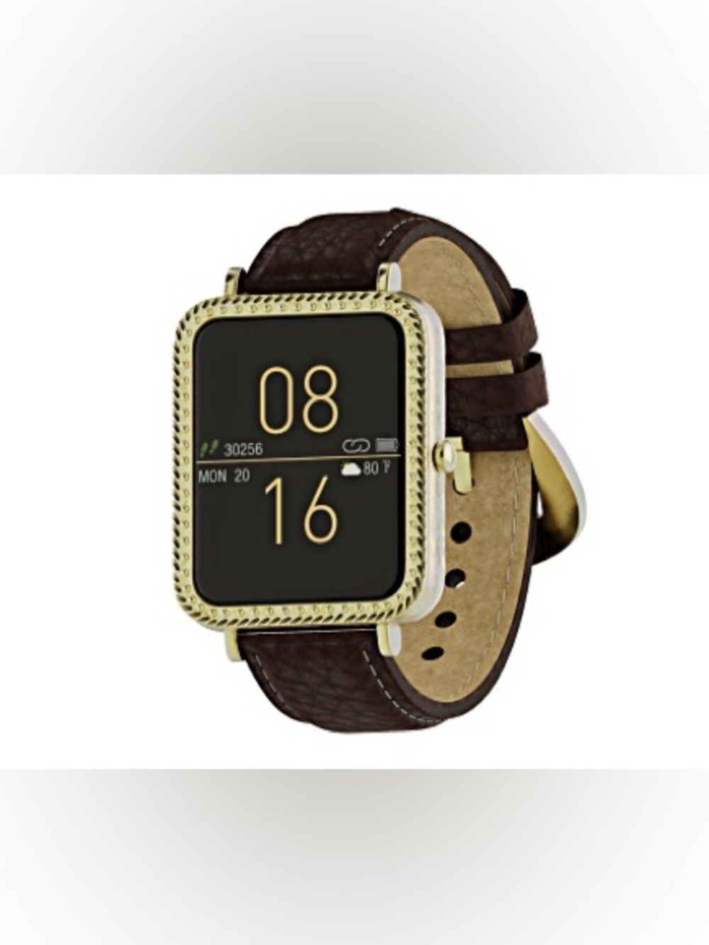 🆕 Wrangler Smart Watch Square Antique Leather Android IPhone iOS 13+ Compatible